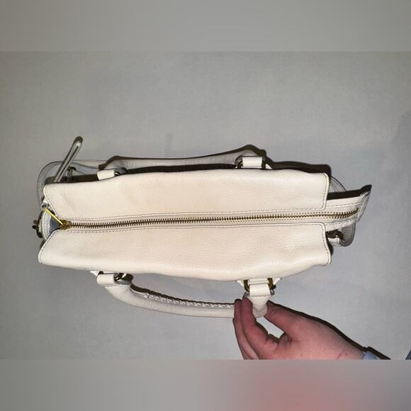 Fossil Leather Crossbody / Trinity / Cream/Ivory/White / vintage / Authentic - Picture 8 of 12